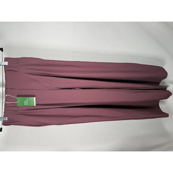 NWT Halara Flex™ High Waisted Pocket Wide Leg Waffle Work Pants Plum Wine - M - Picture 2 of 11